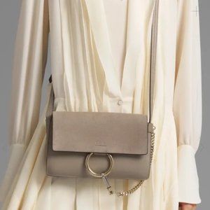 Chloe Faye Small Crossbody Bag Suede